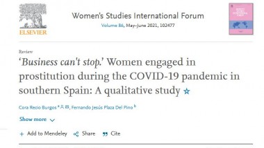 ‘Business can’t stop.’ Women engaged in prostitution during the COVID-19 pandemic in southern Spain: A qualitative study